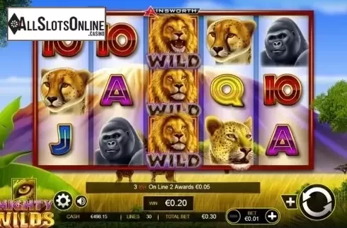 Screen 3. Mighty Wilds from Ainsworth