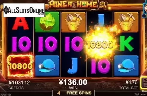 Free Spins Gameplay Screen