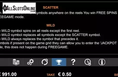 Special symbols screen