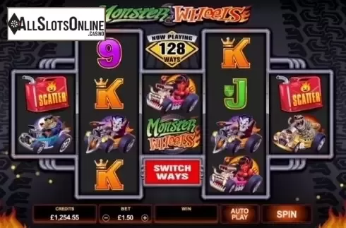 Screen 1. Monster Wheels (Microgaming) from Microgaming