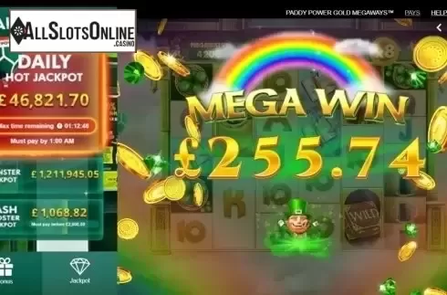 Mega Win. Paddy Power Gold Megaways from Red Tiger