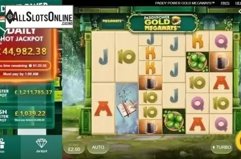 Reel Screen. Paddy Power Gold Megaways from Red Tiger