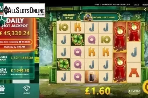 Win Screen 1. Paddy Power Gold Megaways from Red Tiger