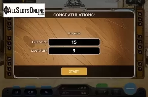 Free spins intro screen. Quick Slinger Bam Bam! from Oryx