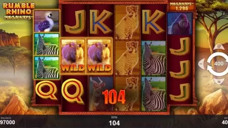Rumble Rhino Megaways slot screenshot 2