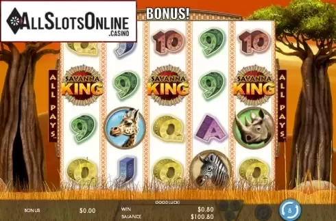 Free spins. Savanna King from Genesis