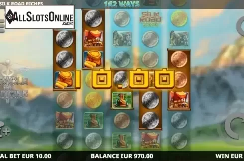 Win Screen. Silk Road Riches from Leander Games