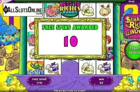 Free Spins Win Screen