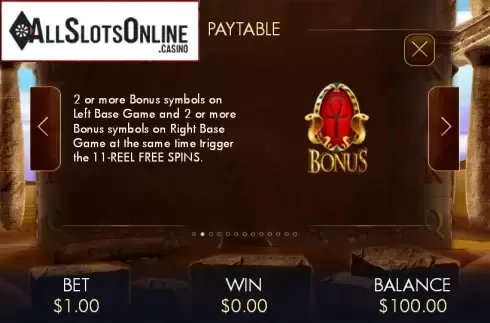 Paytable 2. Temple of Luxor from Genesis