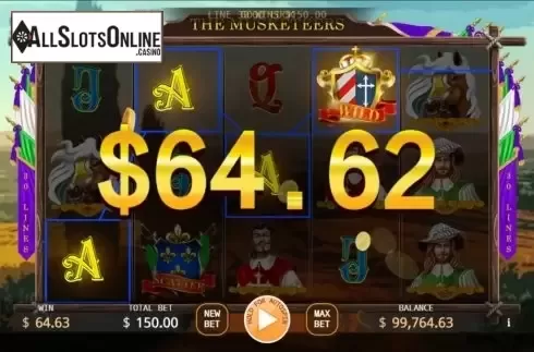 Win Screen. The Musketeers (KA Gaming) from KA Gaming