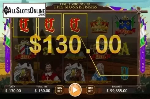 Win Screen 3. The Musketeers (KA Gaming) from KA Gaming
