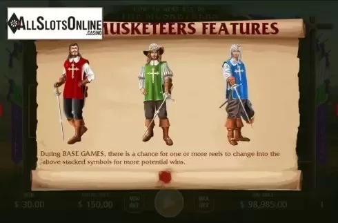 Features 2. The Musketeers (KA Gaming) from KA Gaming