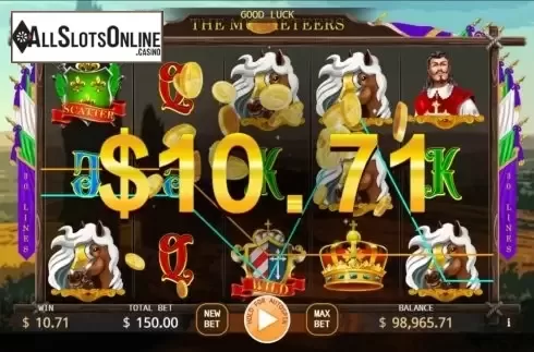 Win Screen 4. The Musketeers (KA Gaming) from KA Gaming
