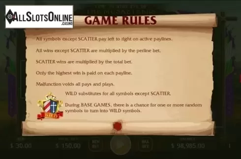 Rules. The Musketeers (KA Gaming) from KA Gaming