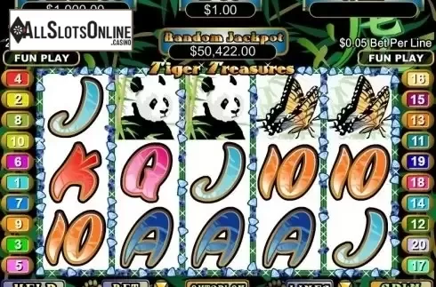 Reel Screen. Tiger Treasures from RTG