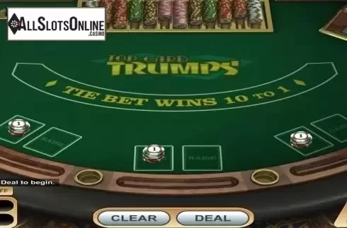 Game Screen. Top Card Trumps (Betsoft) from Betsoft