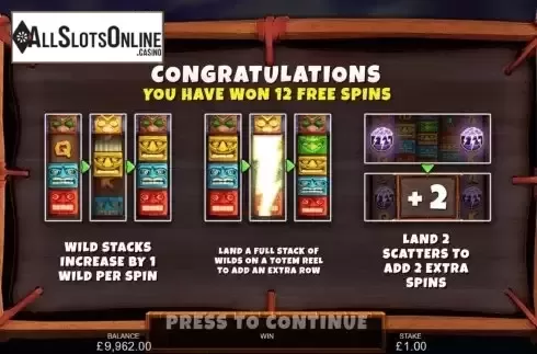 Free Spins Win Screen 2