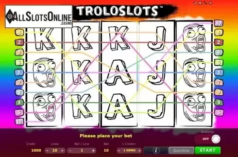 Reel Screen. Troloslots from Five Men Games