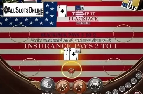 Game Screen 3. Trump It Blackjack Classic from Fugaso
