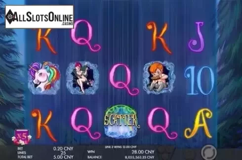 Wild Win screen. Unicorn grove from Genesis