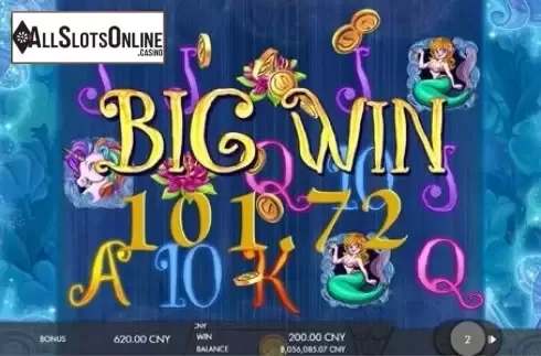 Big win screen. Unicorn grove from Genesis