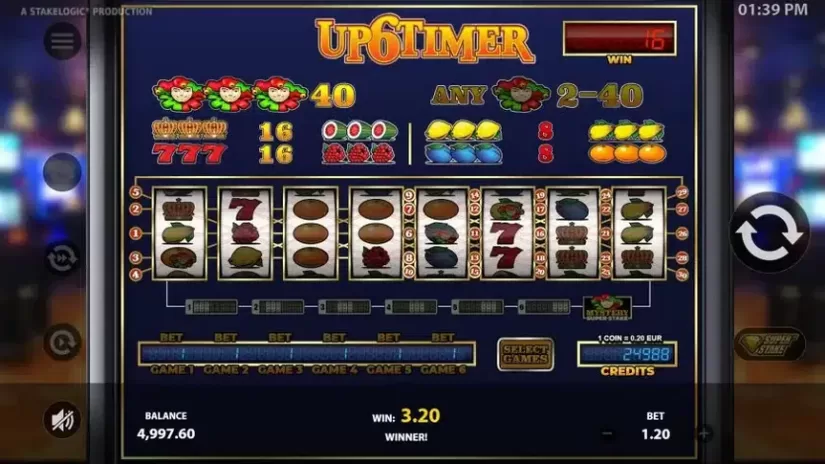 Up6Timer slot screenshot 2