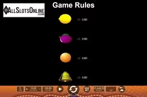 Game Rules. Vegas Hot from Wazdan
