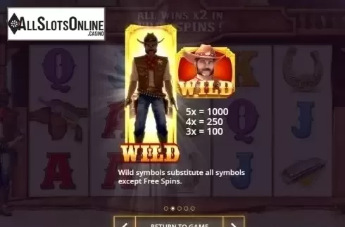 Screen2. Wild Sheriff from Cayetano Gaming