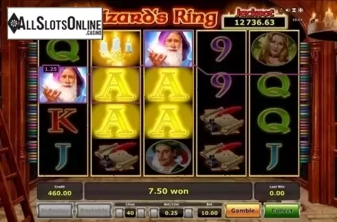 Wild win screen. Wizard's Ring from Greentube