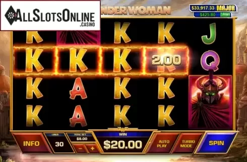 Win Screen. Wonder Woman (Playtech) from Playtech