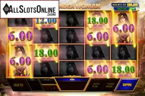 Win Screen. Wonder Woman (Playtech) from Playtech