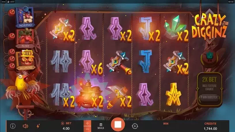 Crazy Digginz slot screenshot 3