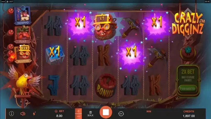 Crazy Digginz slot screenshot 2