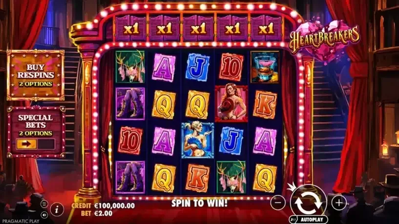Heartbreakers slot screenshot