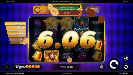 Joker Leprechauns Hit-N-Roll slot screenshot 2