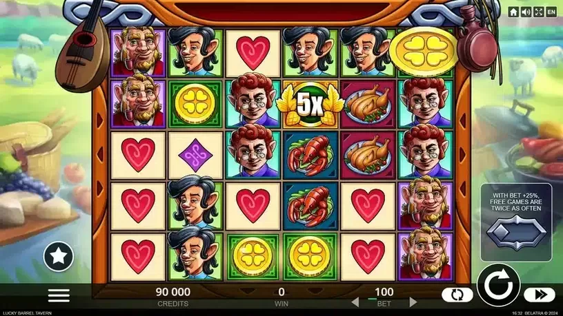 Lucky Barrel Tavern slot screenshot 2