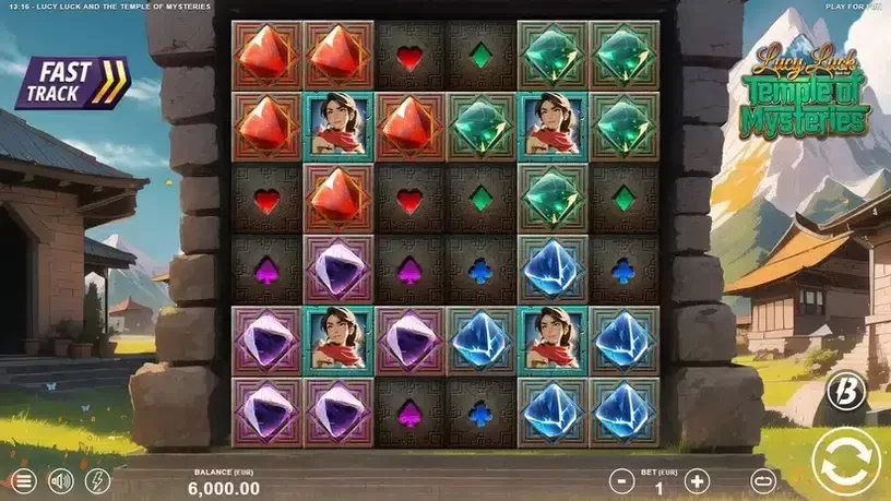 Lucy Luck and the Temple of Mysteries slot screenshot 
