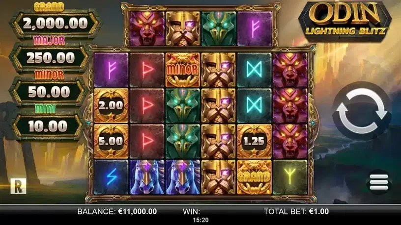 Odin Lightning Blitz slot screenshot 1
