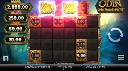 Odin Lightning Blitz slot screenshot 3