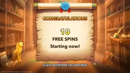 Secrets of Papyrus slot screenshot 2