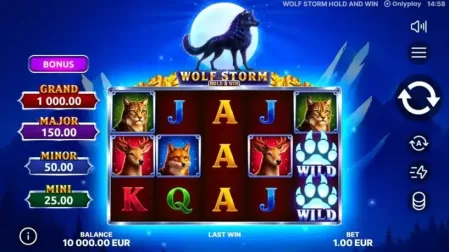 Wolf Storm Hold & Win slot screenshot 1