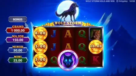 Wolf Storm Hold & Win slot screenshot 2