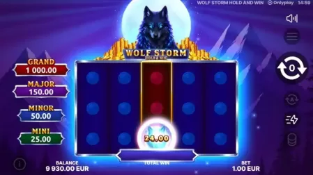 Wolf Storm Hold & Win slot screenshot 4