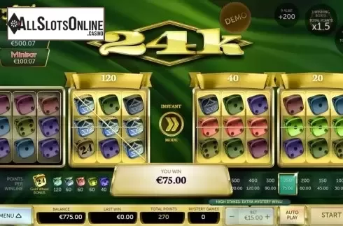Win Screen 3. 24k from Air Dice