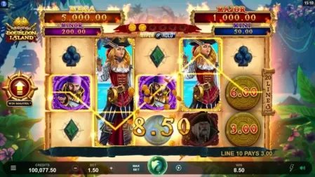 Adventures of Doubloon Island slot screenshot 2