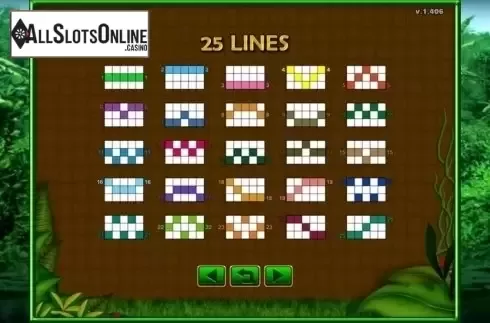 Paylines. Amazon Fever from GMW