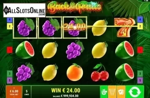 Win Screen 2. Back to the Fruits from Gamomat