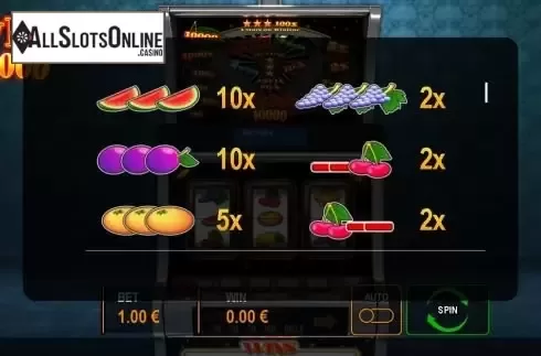 Paytable screen 2