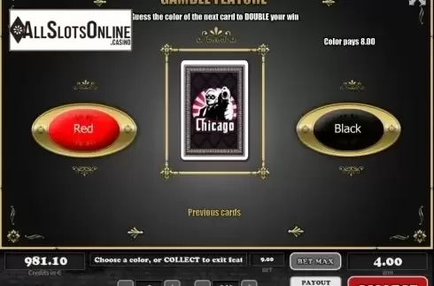 Double Up screen. Chicago (Tom Horn Gaming) from Tom Horn Gaming