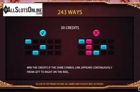 Paytable screen 3. China Empress (Iconic Gaming) from Iconic Gaming
